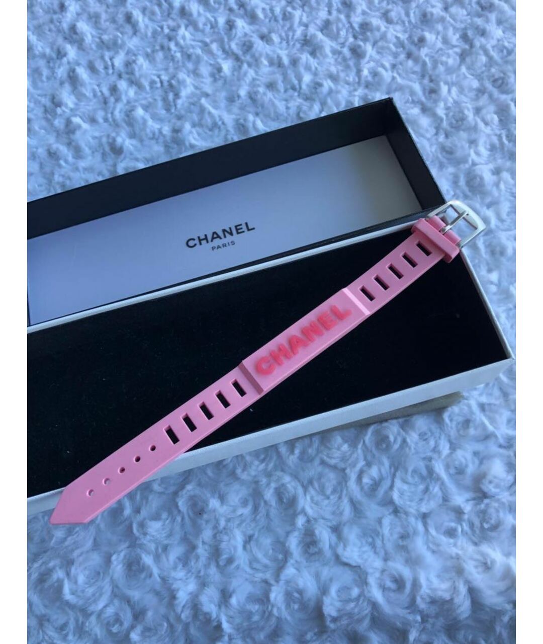 CHANEL PRE-OWNED Розовый пластиковый браслет, фото 7