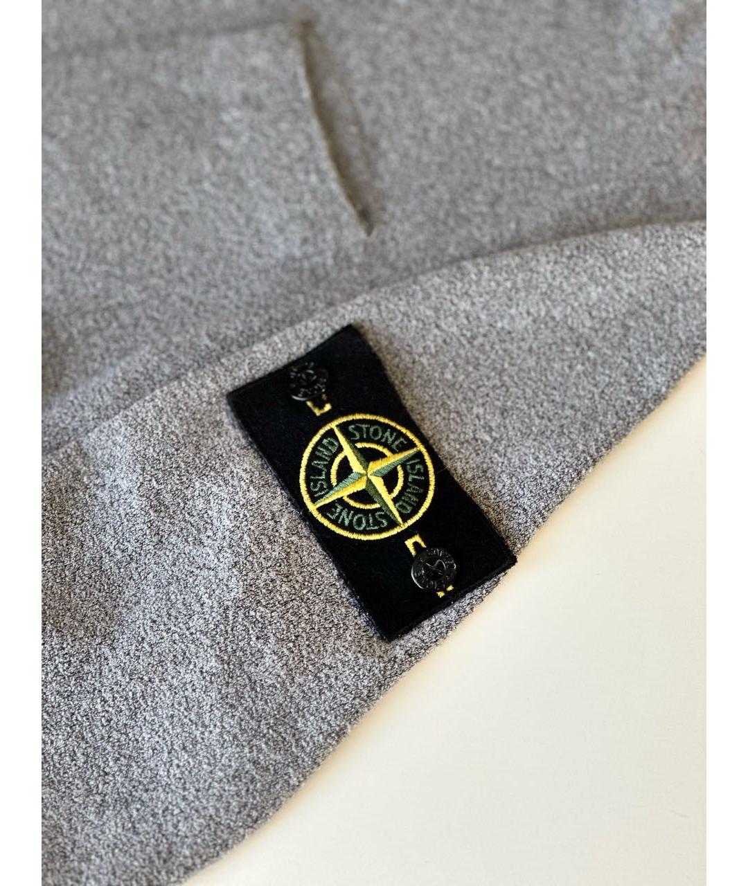 STONE ISLAND Серый хлопко-эластановый джемпер / свитер, фото 3