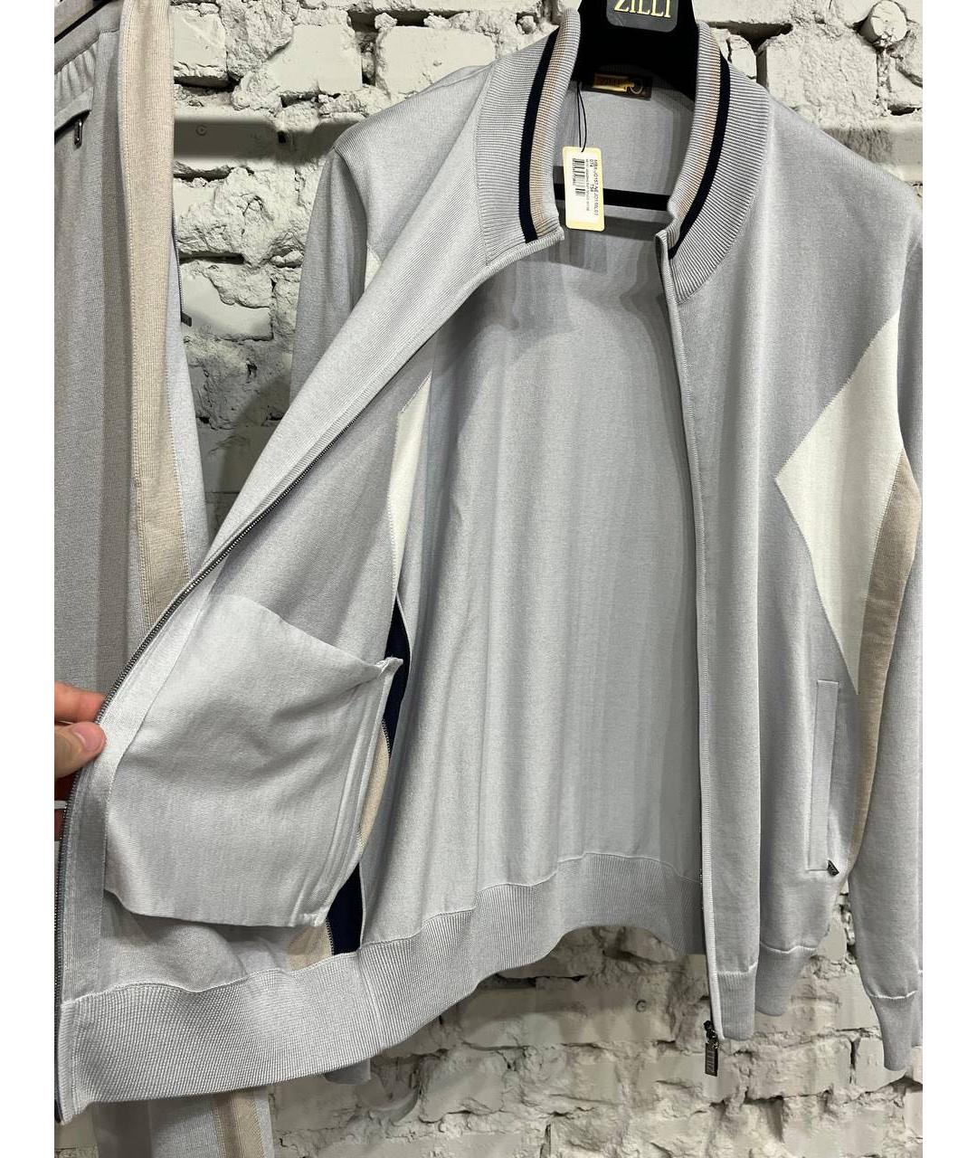 ZILLI Серый хлопковый спортивный костюм, фото 6