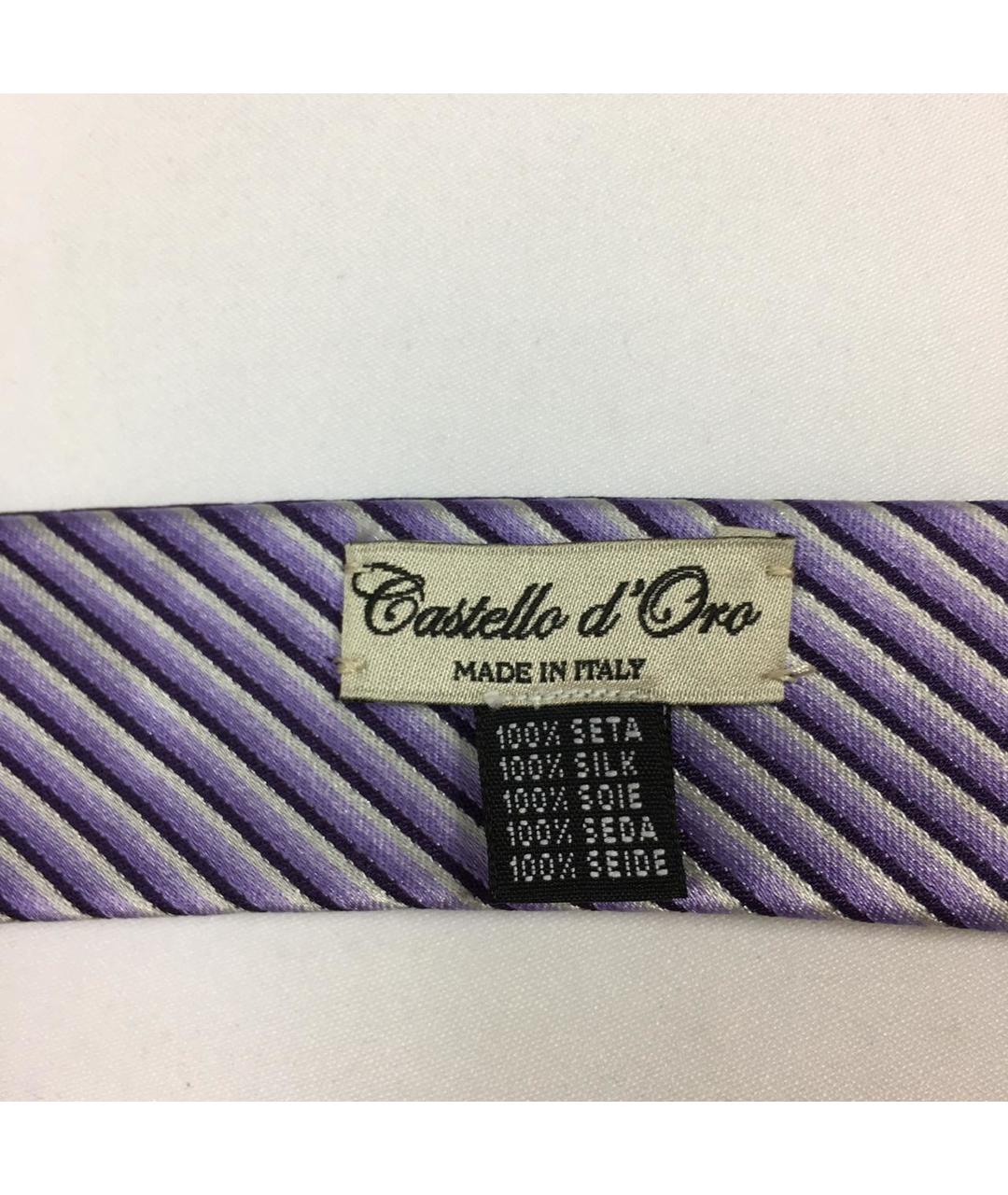 CASTELLO D'ORO Фиолетовый шелковый галстук, фото 3