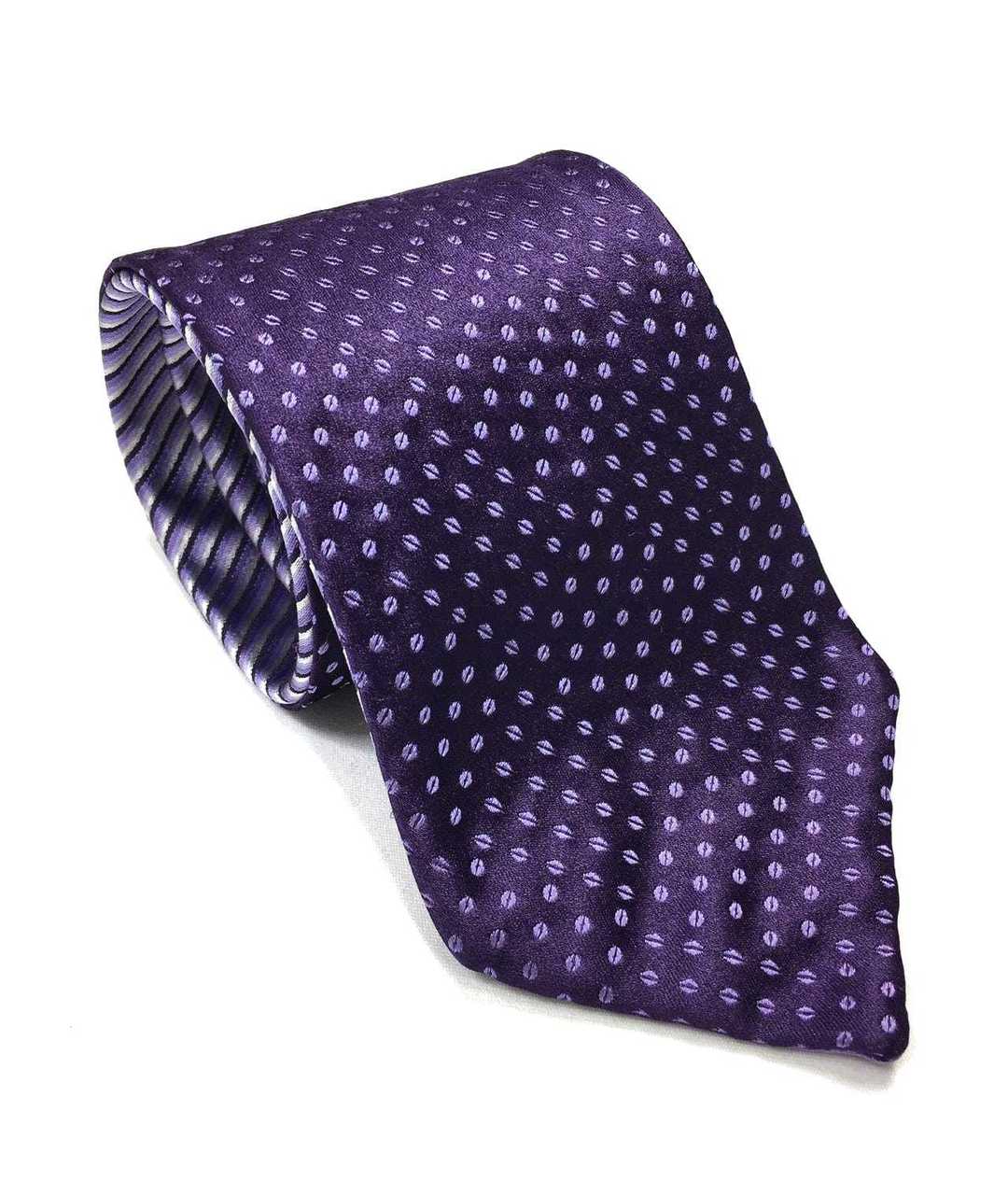 CASTELLO D'ORO Фиолетовый шелковый галстук, фото 9