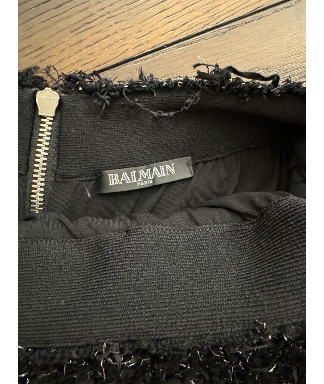 BALMAIN Черное твидовое платье, фото 6