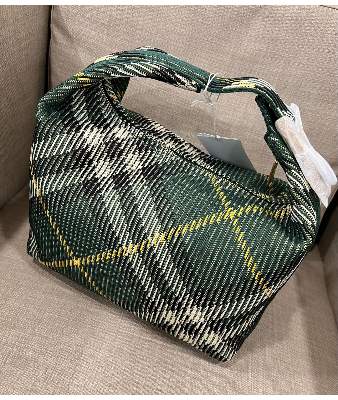 BURBERRY Зеленая сумка с короткими ручками, фото 5