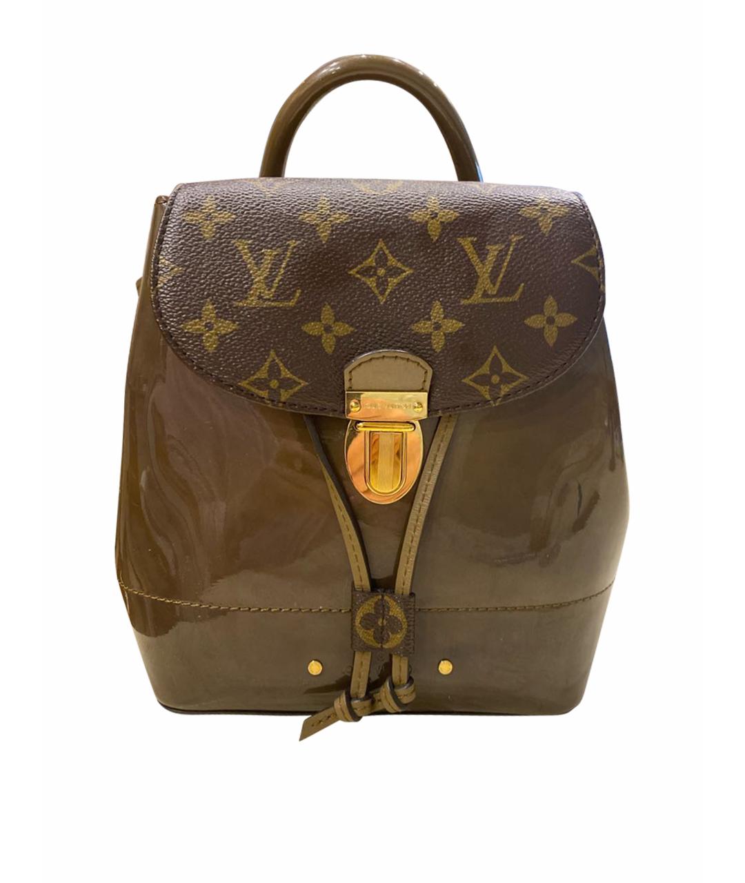 LOUIS VUITTON Коричневый кожаный рюкзак, фото 1