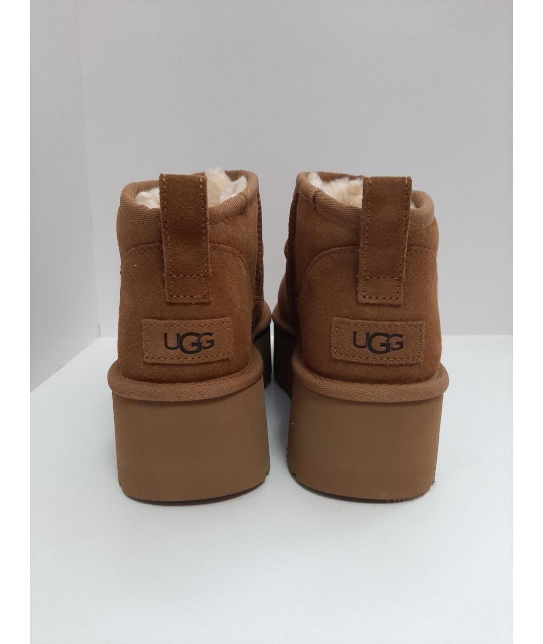 UGG AUSTRALIA Коричневые замшевые ботинки, фото 4