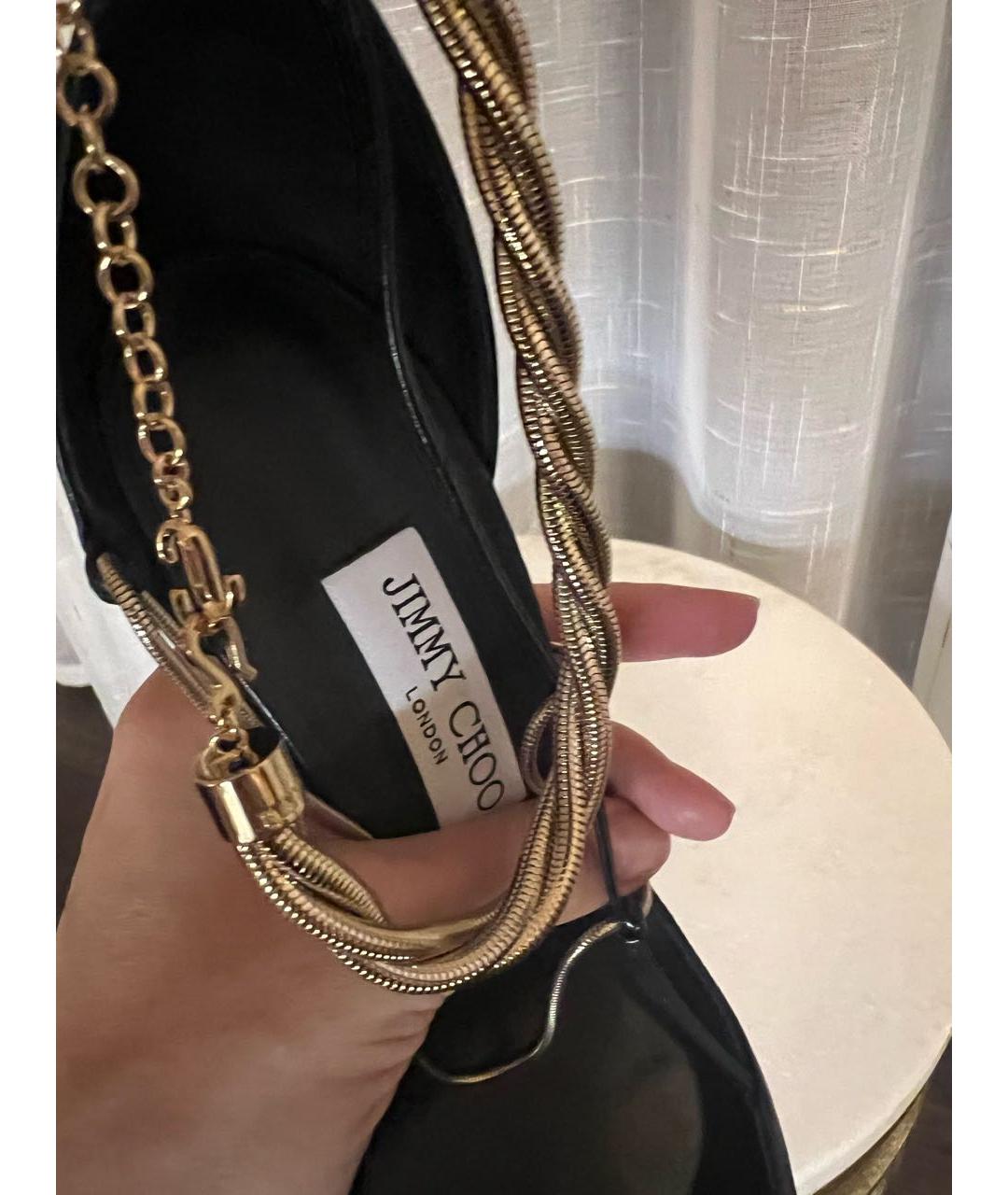 JIMMY CHOO Черные кожаные туфли, фото 3