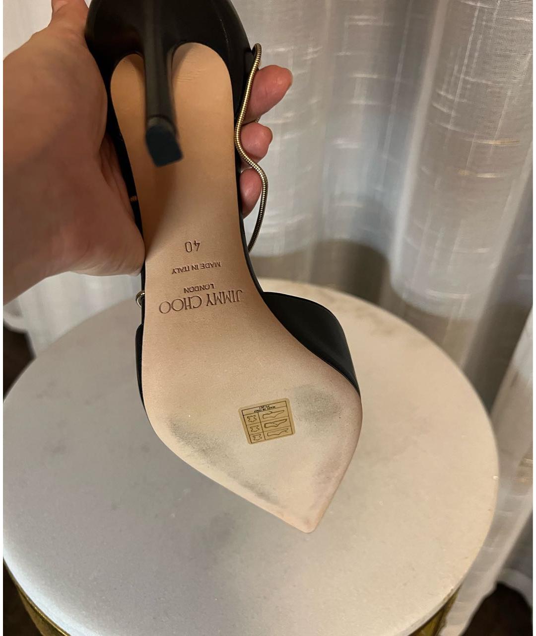 JIMMY CHOO Черные кожаные туфли, фото 4