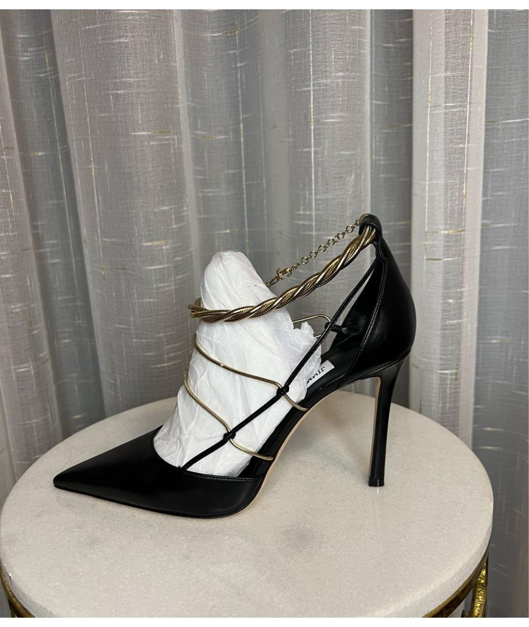 JIMMY CHOO Черные кожаные туфли, фото 5