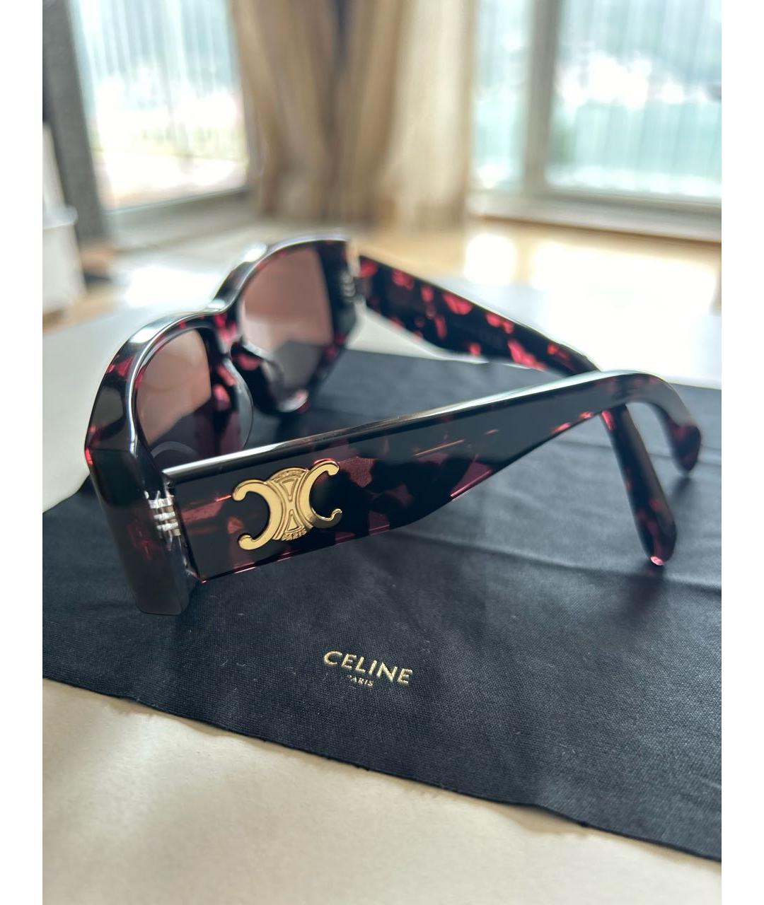 CELINE Розовые пластиковые солнцезащитные очки, фото 5