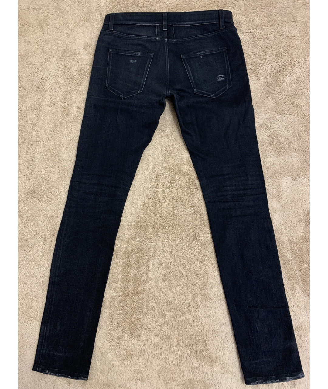 SAINT LAURENT Антрацитовые хлопко-эластановые джинсы скинни, фото 2