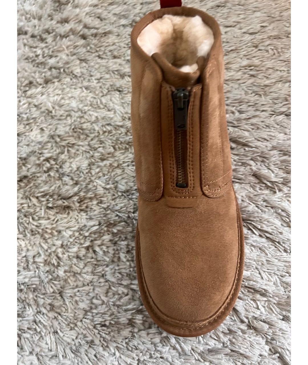 UGG AUSTRALIA Коричневые замшевые сапоги, фото 2