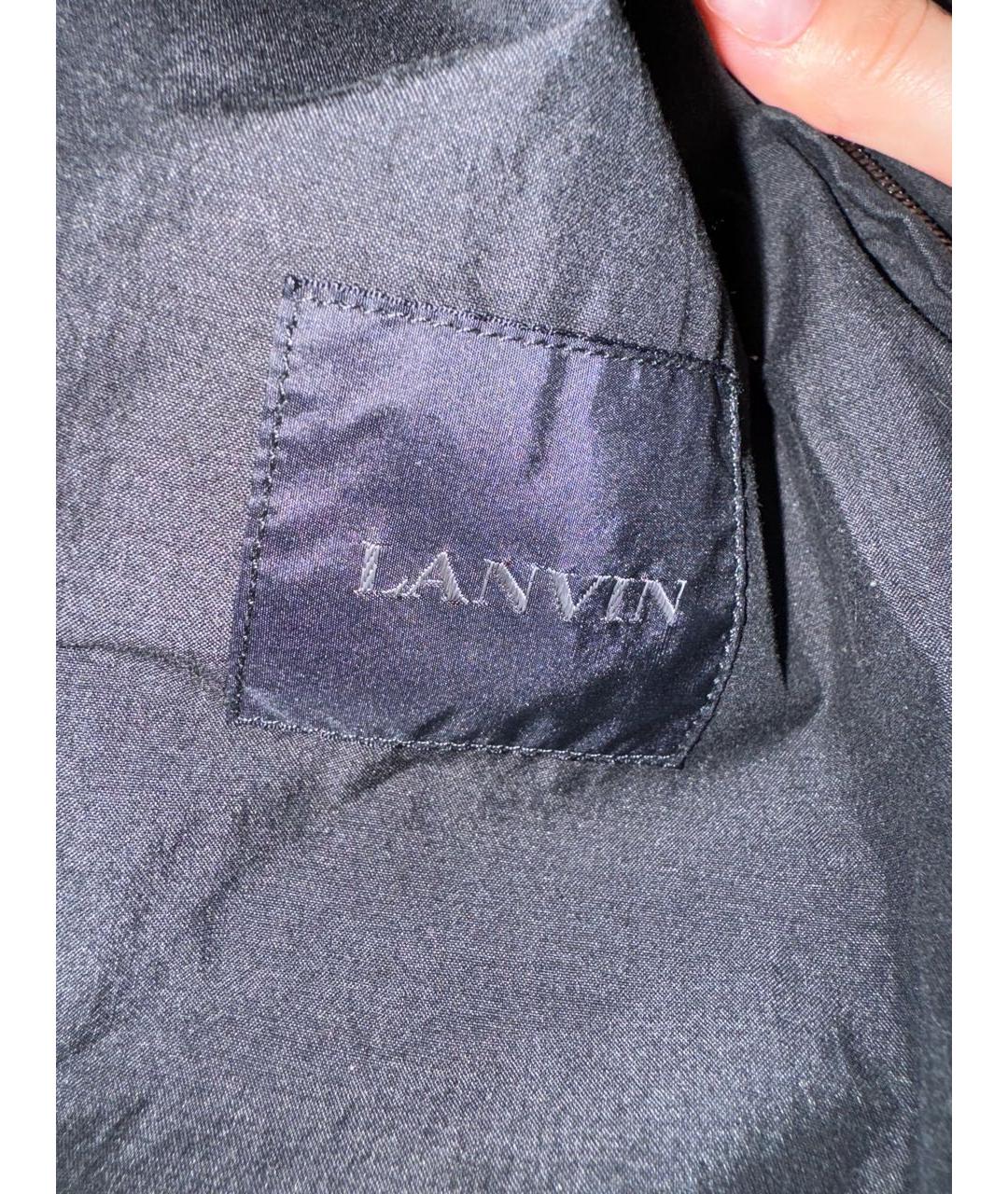 LANVIN Черная кожаная куртка, фото 3