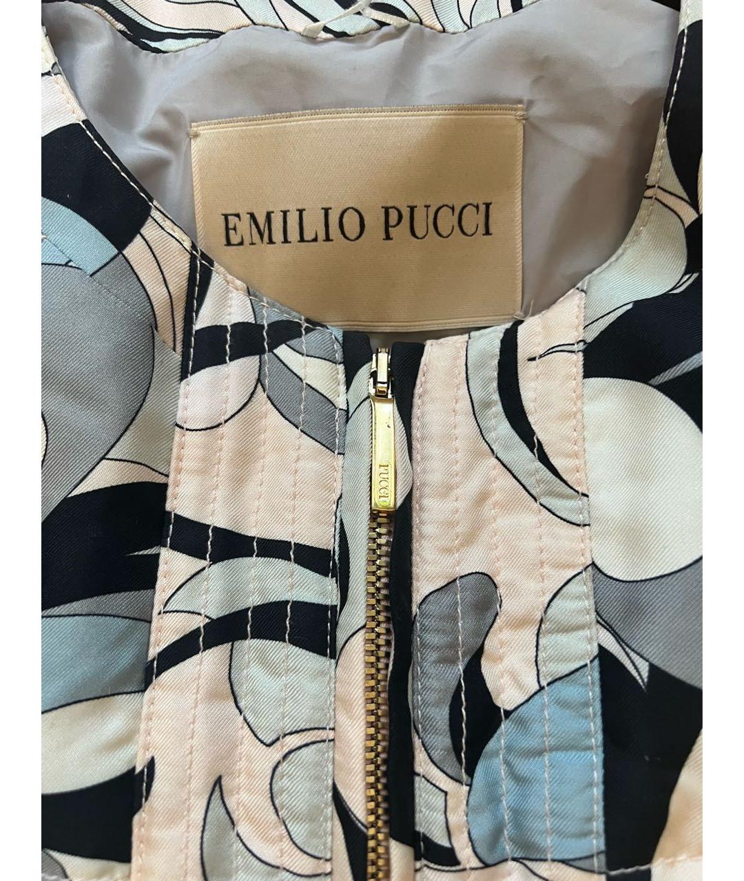 EMILIO PUCCI Бежевый шелковый пуховик, фото 3