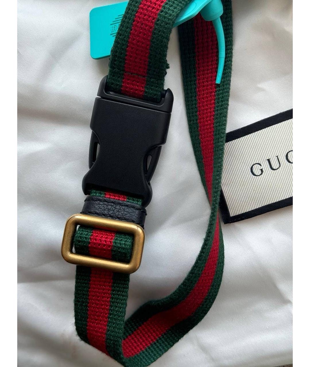 GUCCI Черная кожаная поясная сумка, фото 4