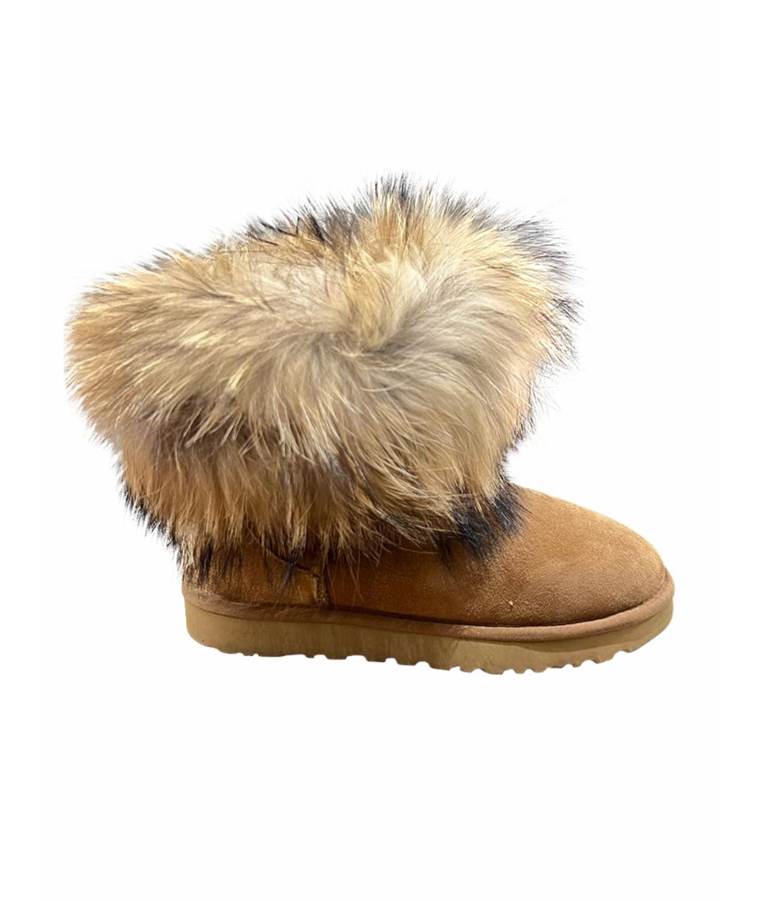 UGG AUSTRALIA Коричневые замшевые полусапоги, фото 1