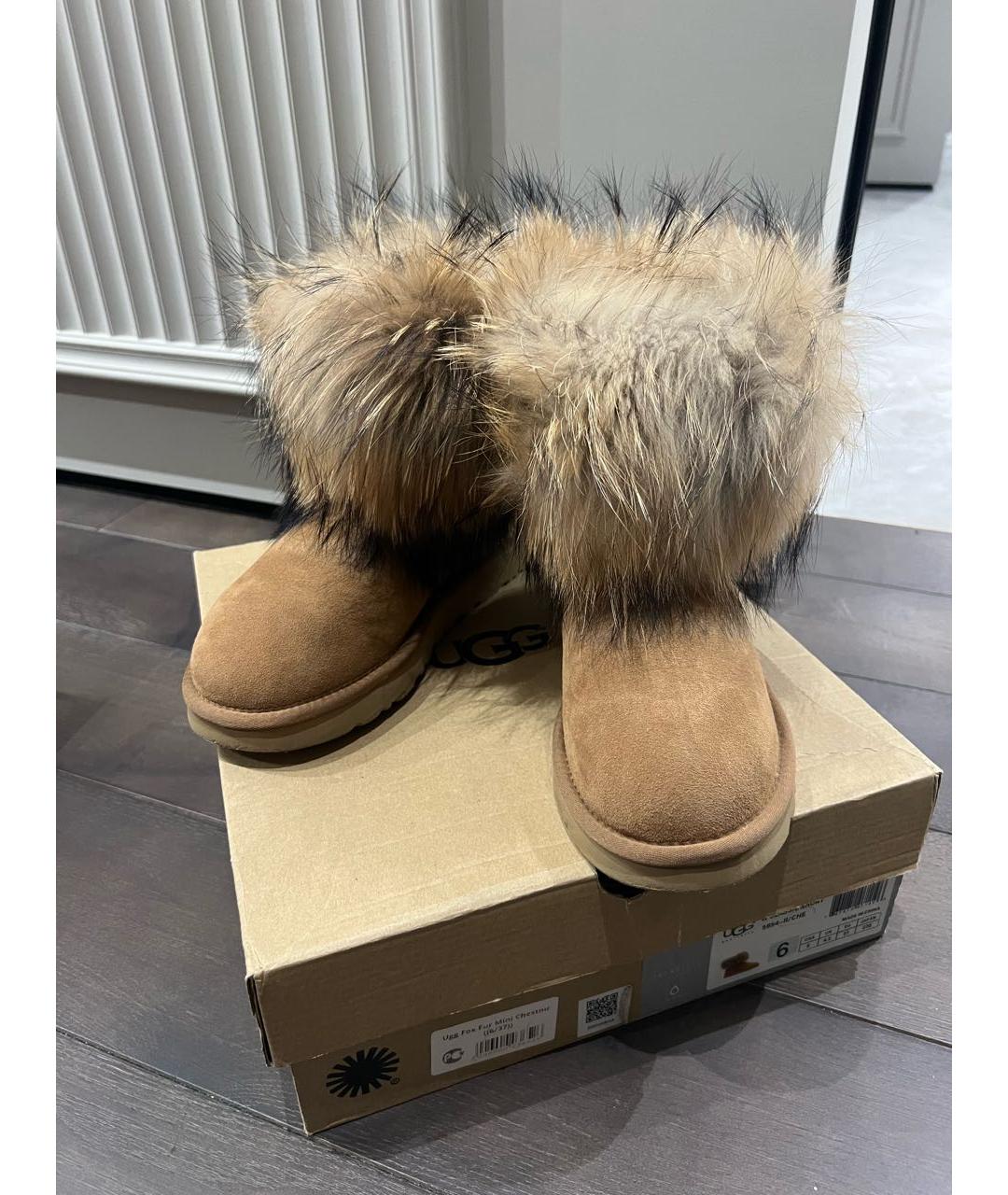 UGG AUSTRALIA Коричневые замшевые полусапоги, фото 3