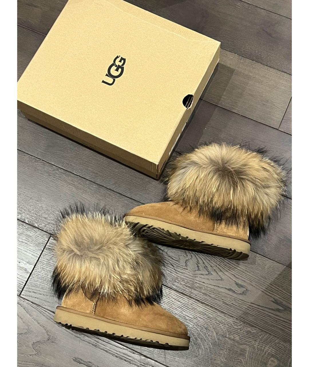 UGG AUSTRALIA Коричневые замшевые полусапоги, фото 2