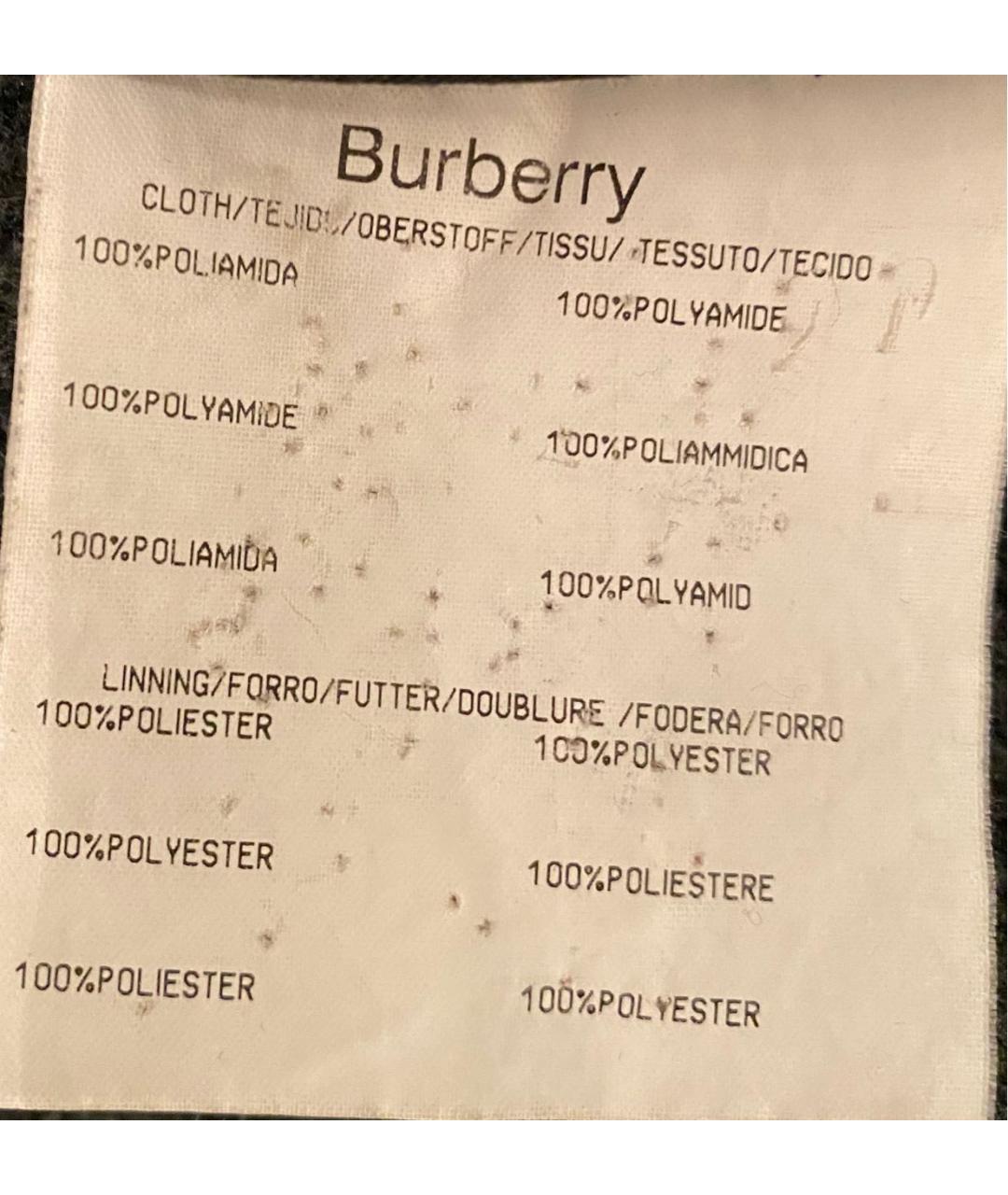 BURBERRY Темно-синяя полиамидовая куртка, фото 6