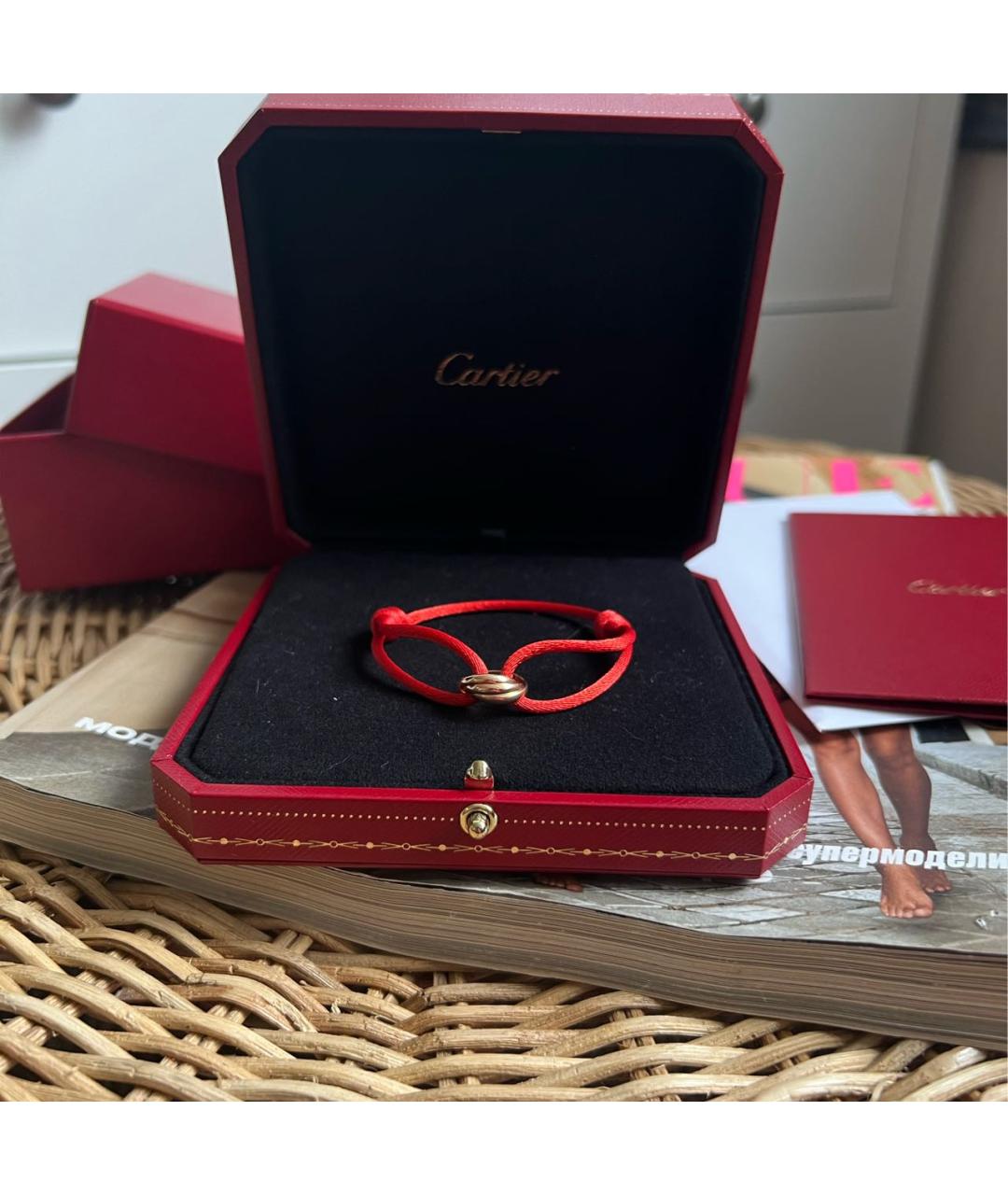 CARTIER Красный браслет из розового золота, фото 2