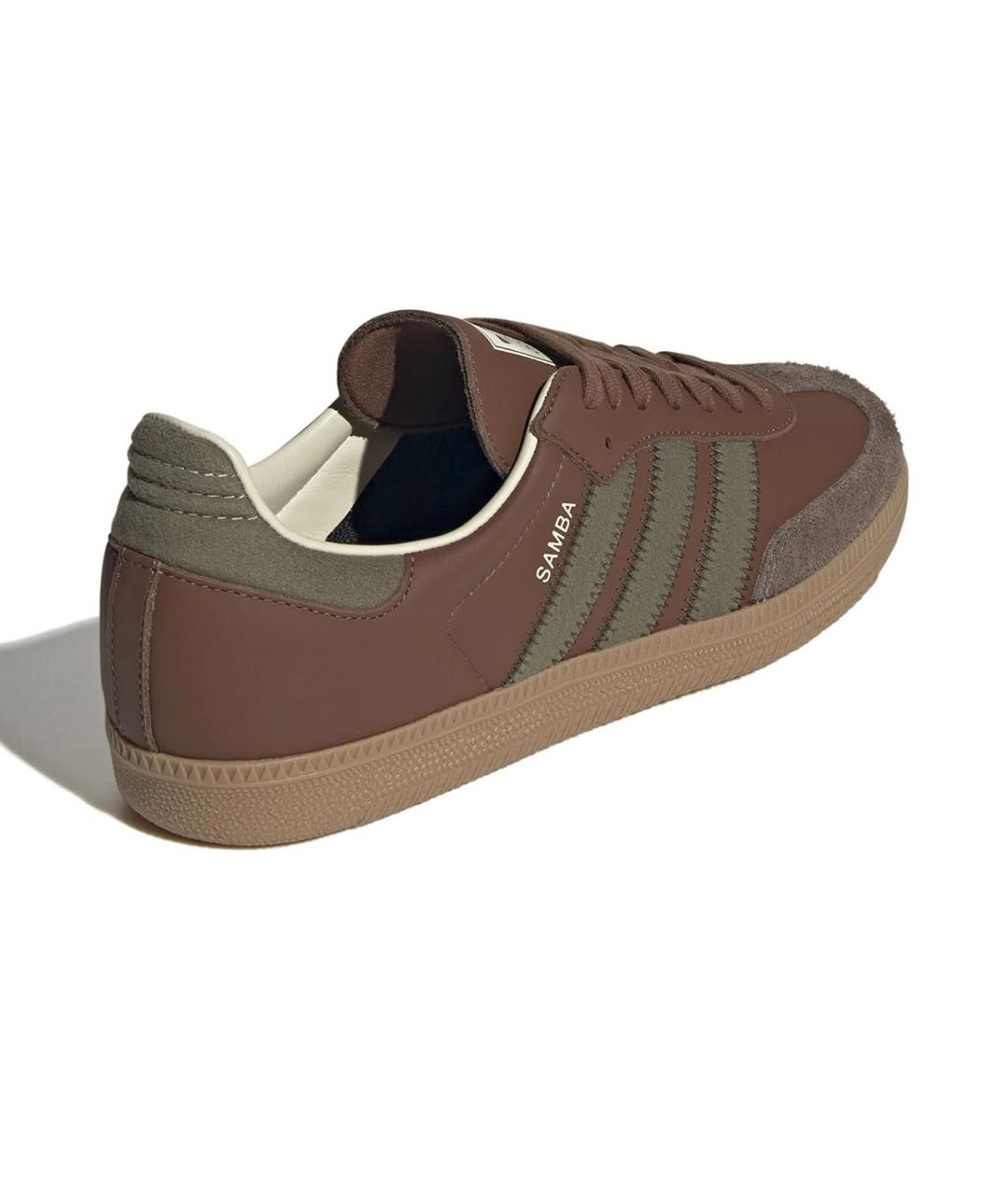 ADIDAS Коричневые кожаные кроссовки, фото 4