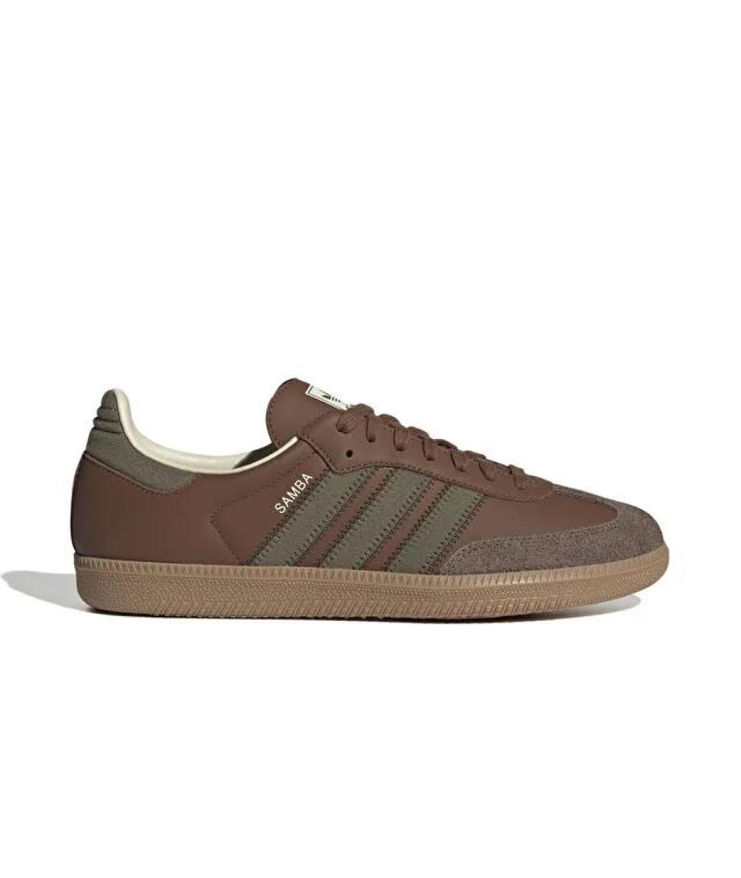 ADIDAS Коричневые кожаные кроссовки, фото 6