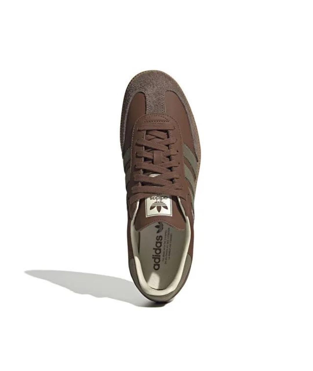 ADIDAS Коричневые кожаные кроссовки, фото 3