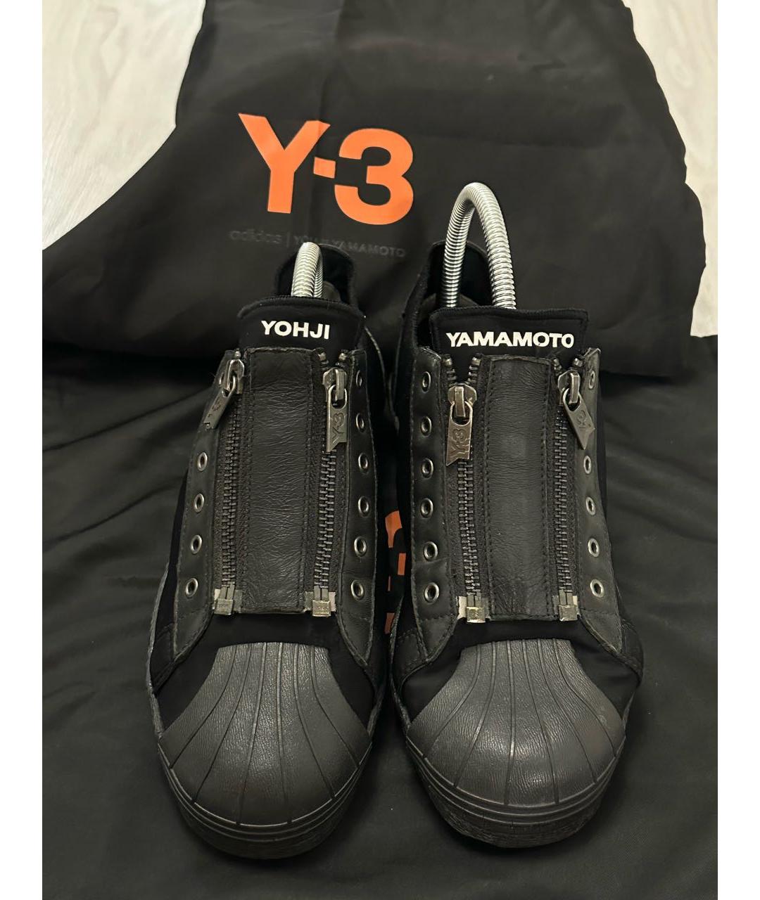 Y-3 Черные низкие кроссовки / кеды, фото 2