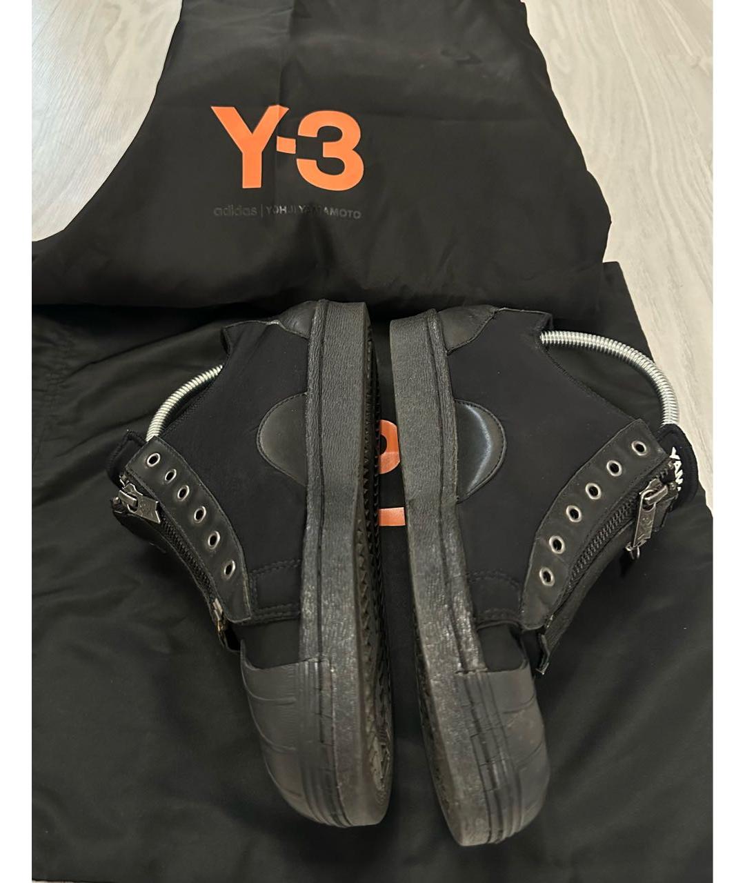 Y-3 Черные низкие кроссовки / кеды, фото 5