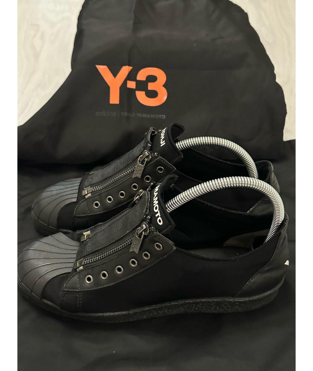 Y-3 Черные низкие кроссовки / кеды, фото 7