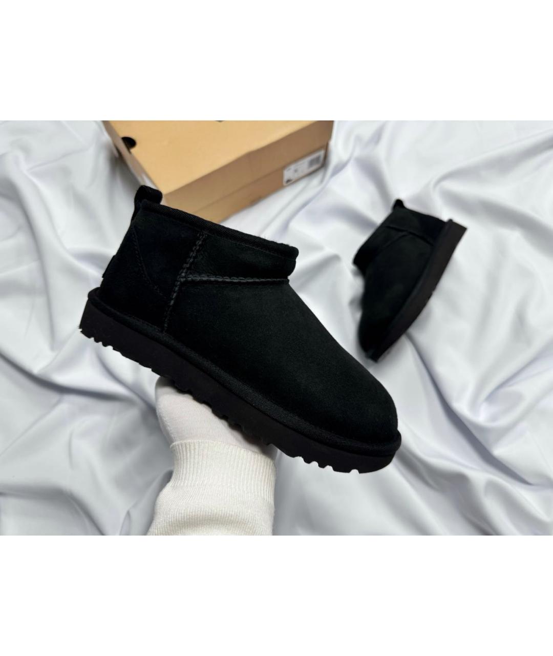 UGG AUSTRALIA Черные замшевые ботинки, фото 2