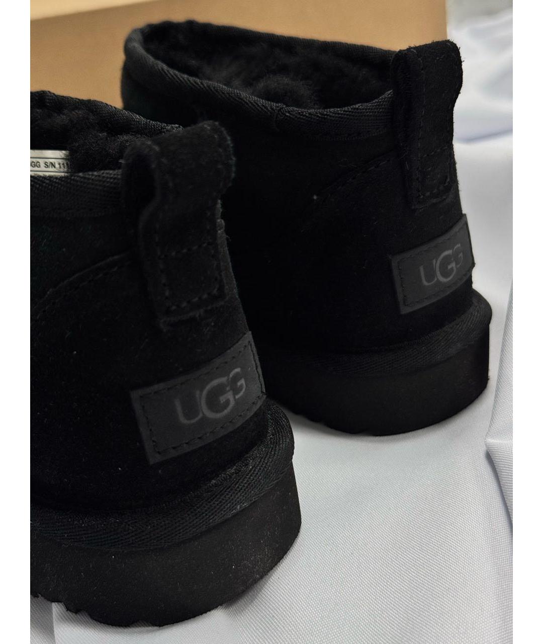 UGG AUSTRALIA Черные замшевые ботинки, фото 7