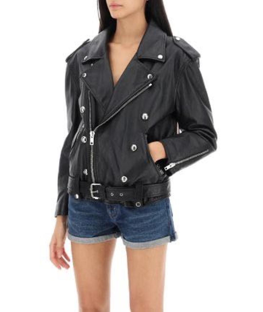 CELINE Черная кожаная куртка, фото 5