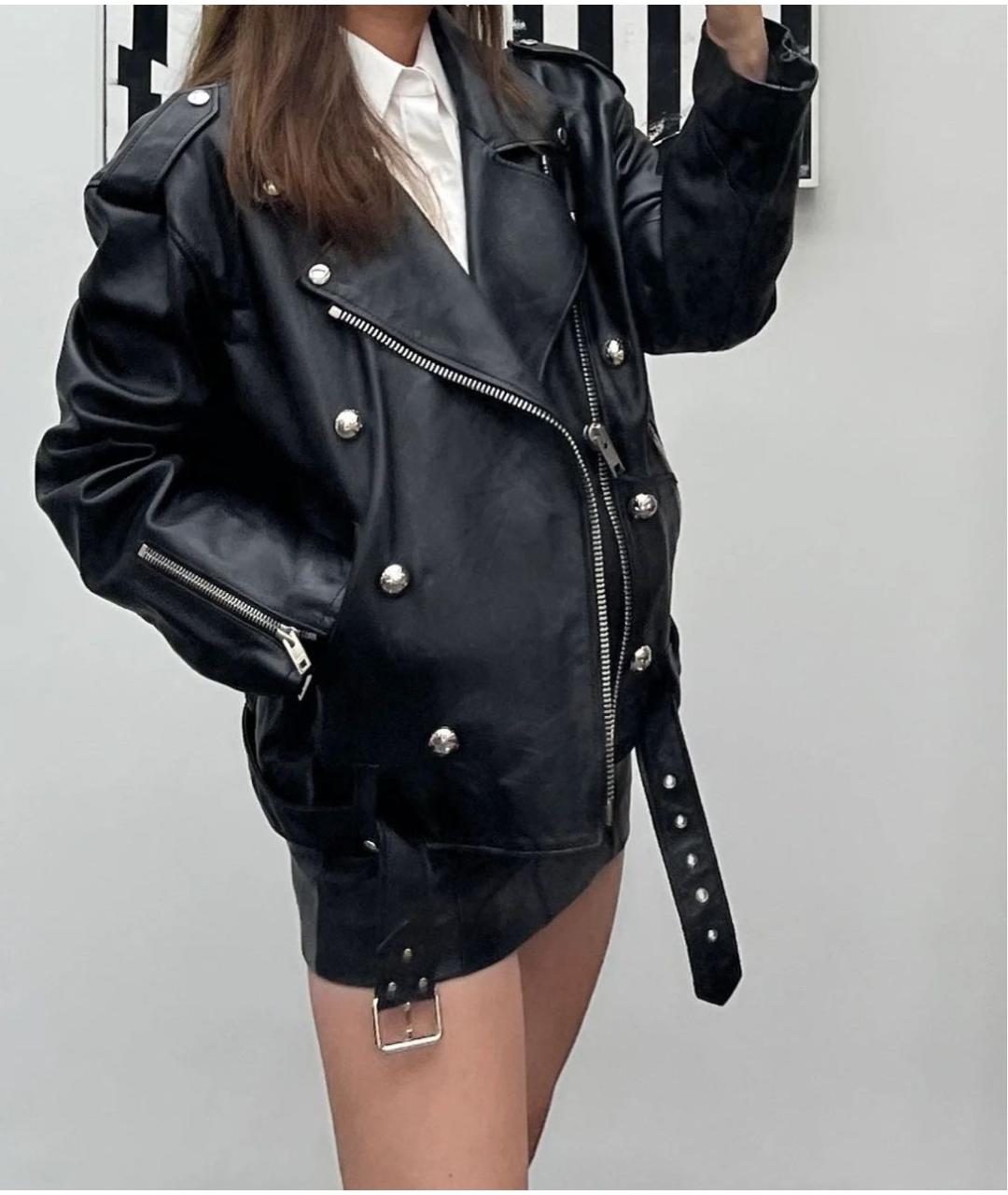 CELINE Черная кожаная куртка, фото 4