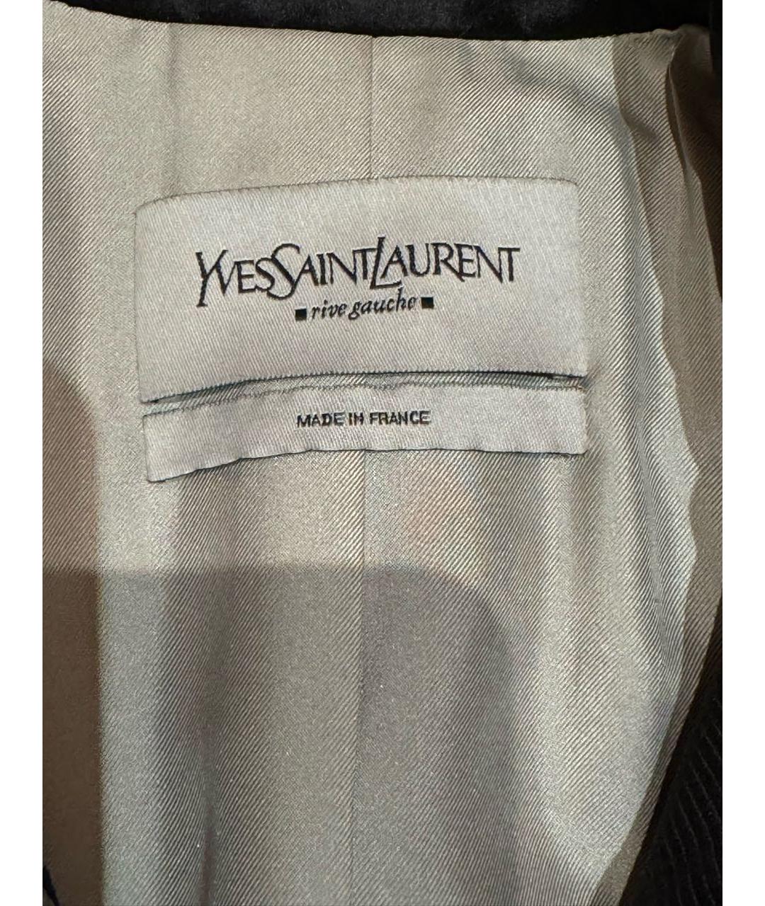 SAINT LAURENT Темно-синее пальто, фото 3