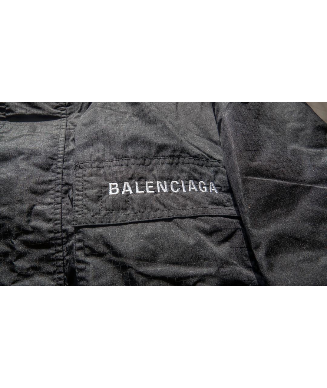 BALENCIAGA Черная полиэстеровая куртка, фото 2