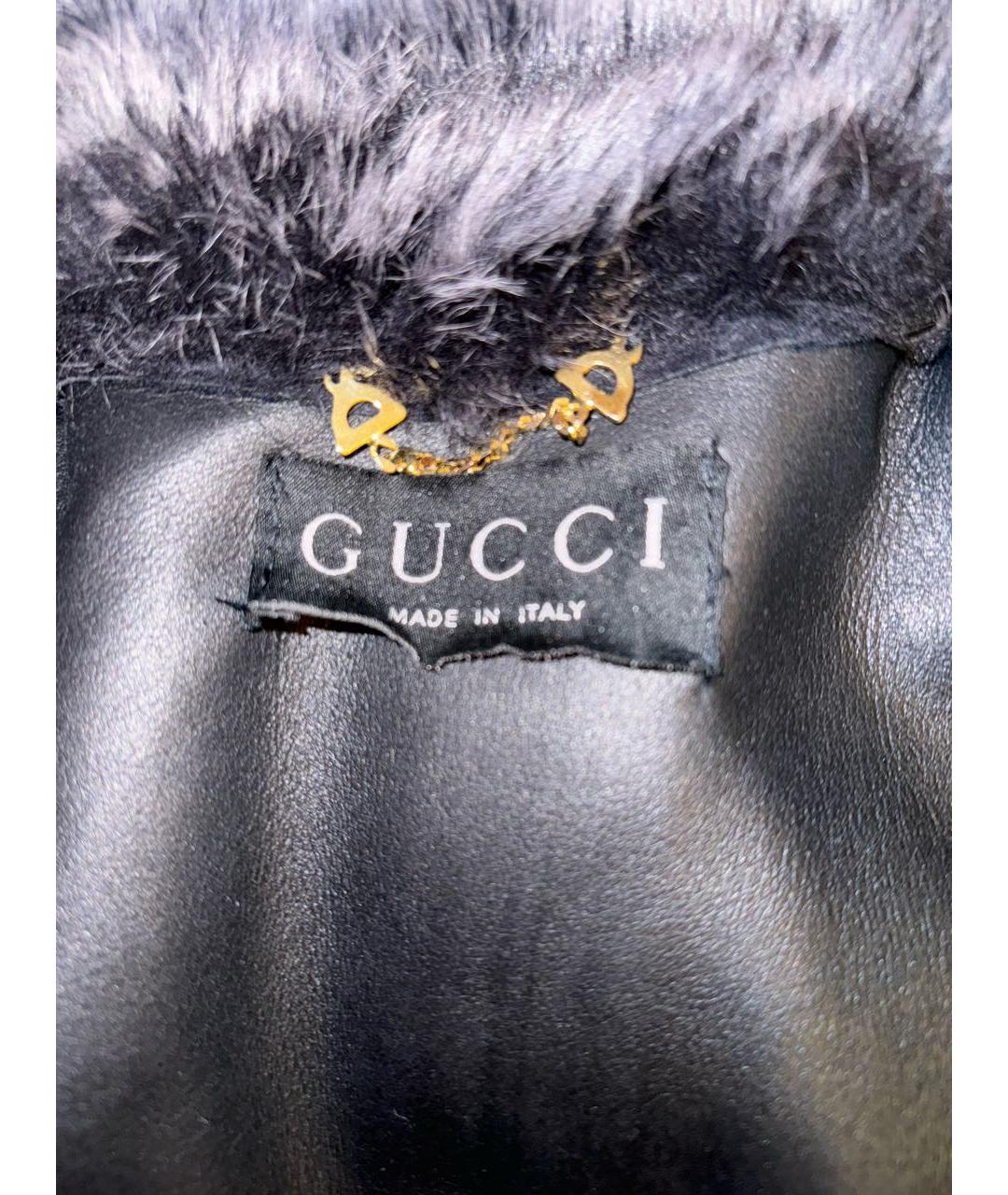 GUCCI Серая меховая шуба, фото 4