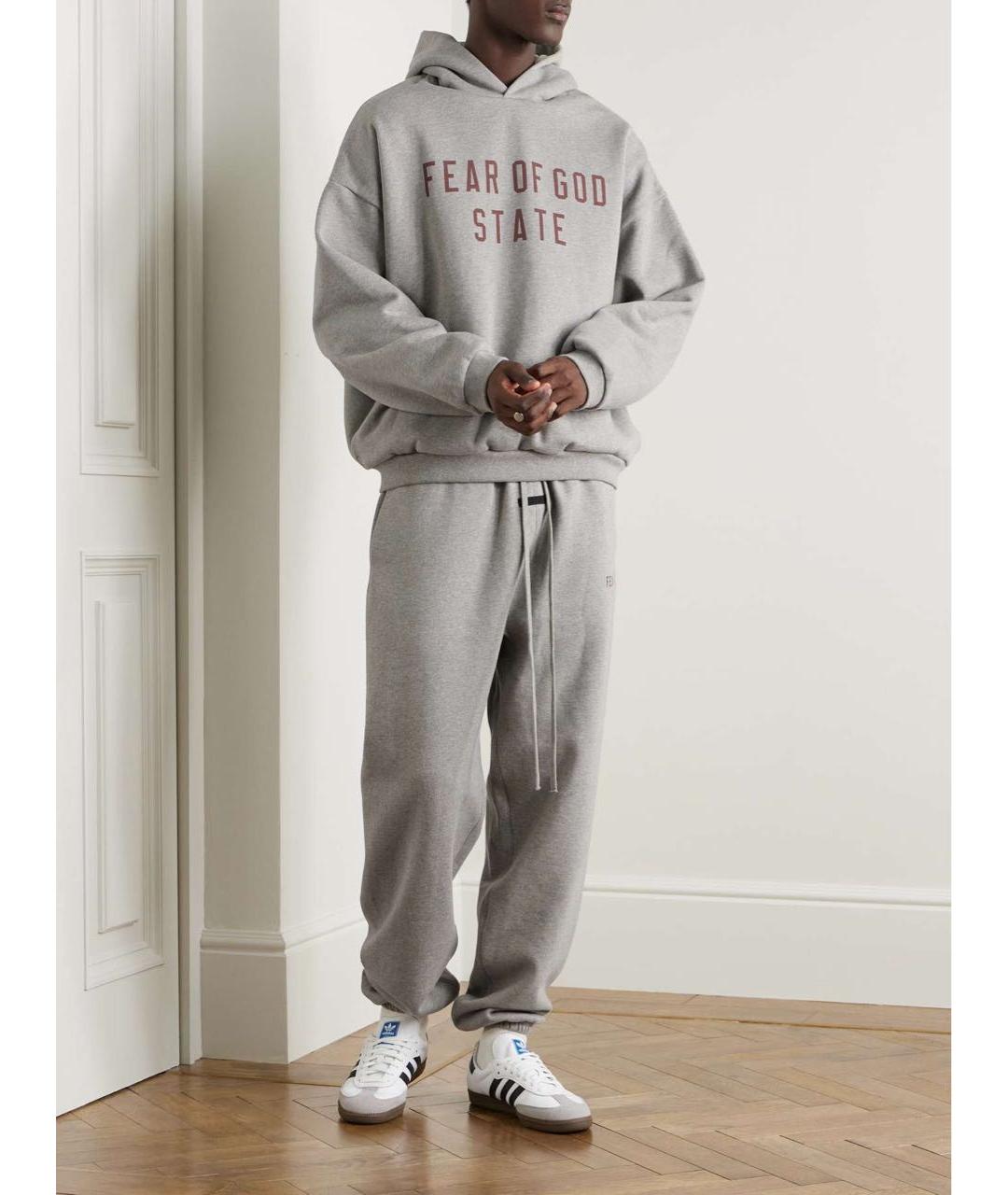 FEAR OF GOD ESSENTIALS Серые хлопковые повседневные брюки, фото 5