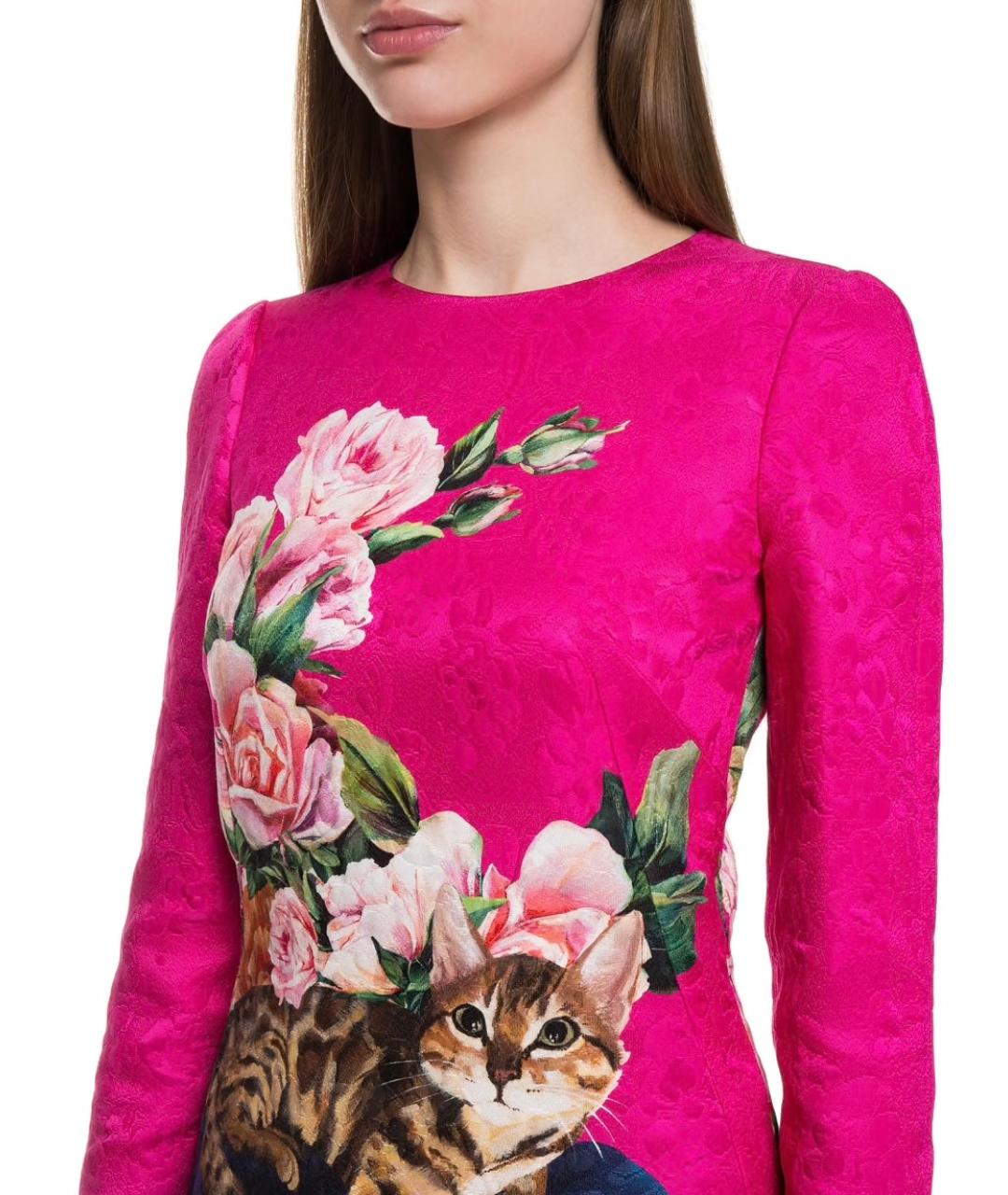 DOLCE&GABBANA Мульти коктейльное платье, фото 4