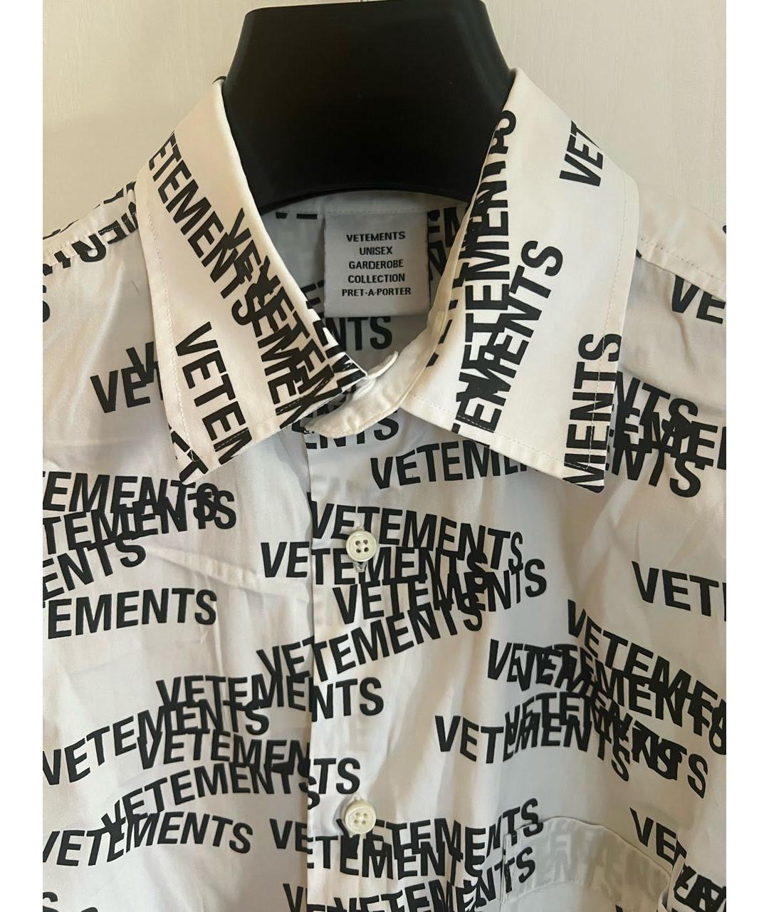 VETEMENTS Белая хлопковая рубашка, фото 3