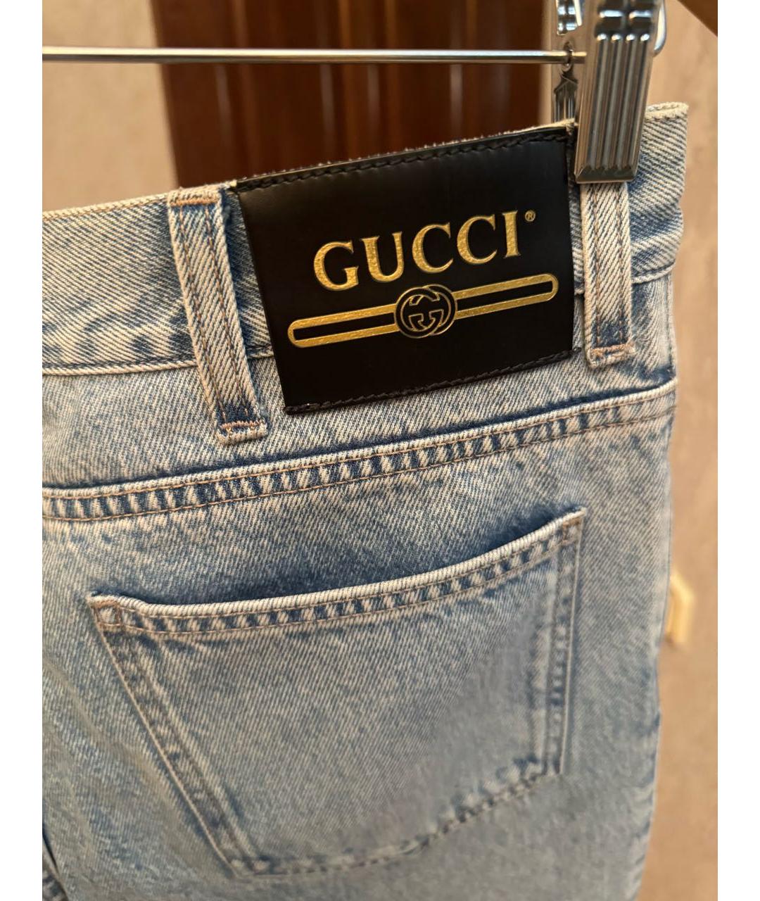 GUCCI Голубые классические брюки, фото 3