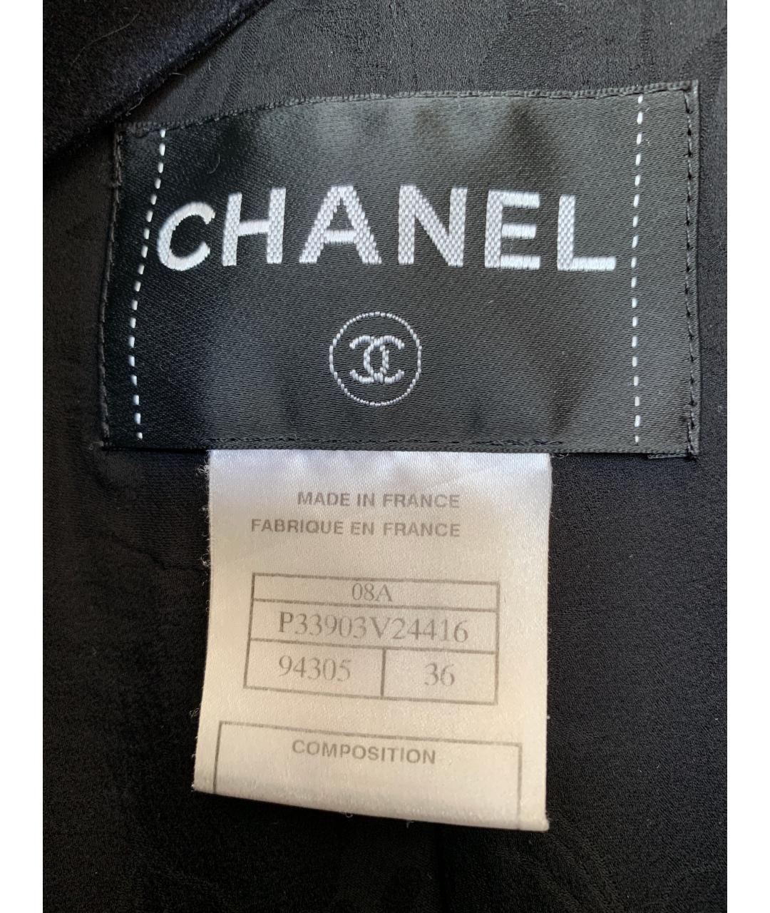 CHANEL Черное хлопковое пальто, фото 4