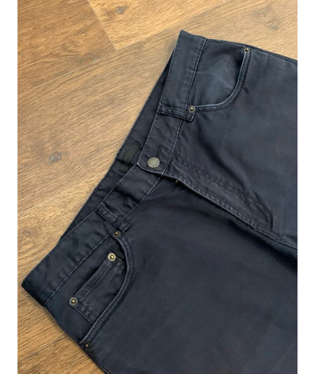 PRADA Темно-синие хлопко-эластановые джинсы скинни, фото 4