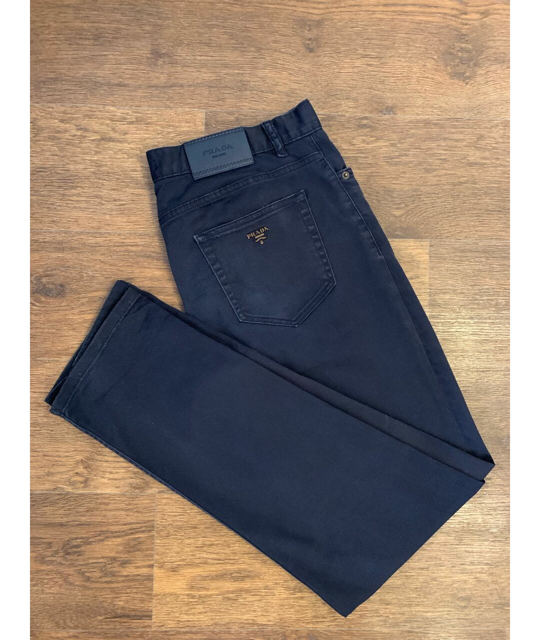 PRADA Темно-синие хлопко-эластановые джинсы скинни, фото 3
