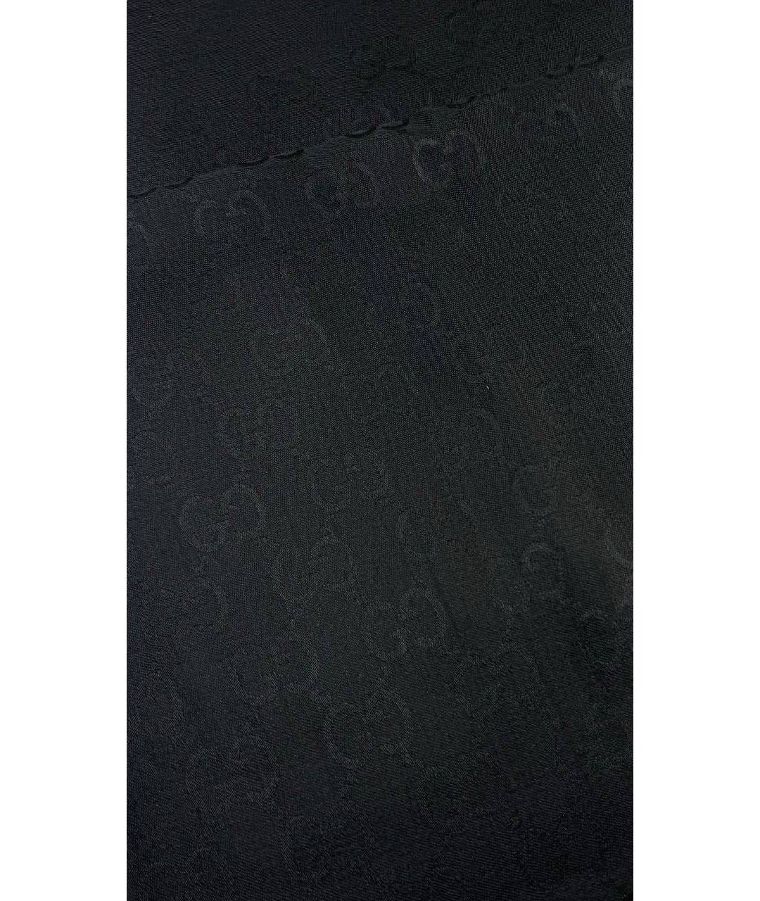 GUCCI Черный шарф, фото 5