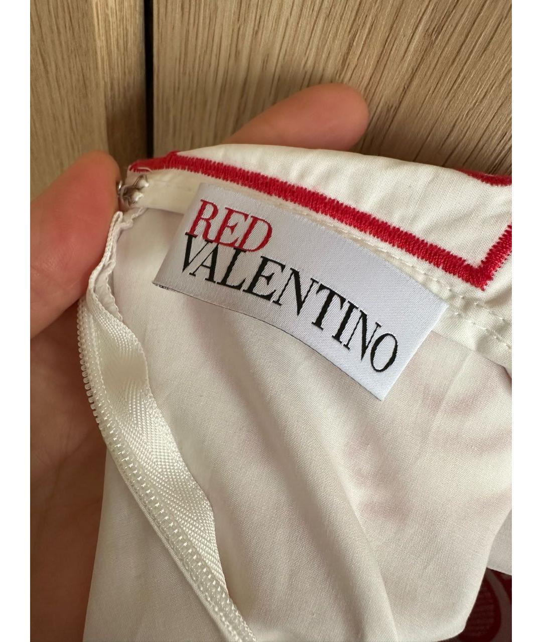 RED VALENTINO Белая хлопковая блузы, фото 5