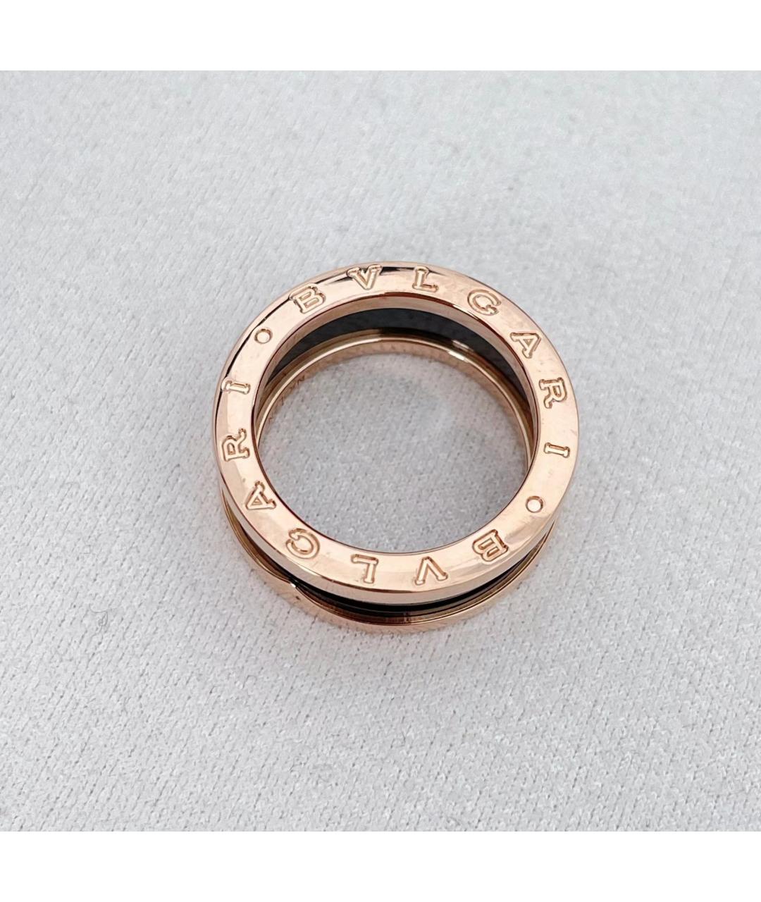 BVLGARI Черное кольцо из розового золота, фото 2