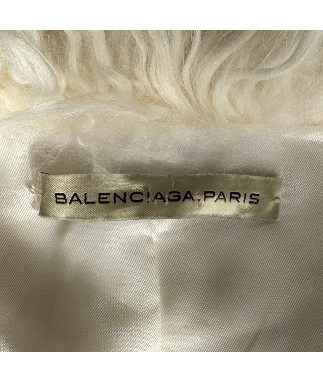 BALENCIAGA Белая меховая шуба, фото 7