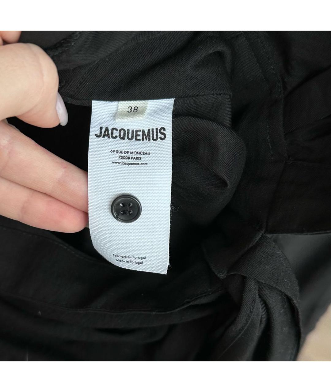 JACQUEMUS Черное вискозное повседневное платье, фото 5