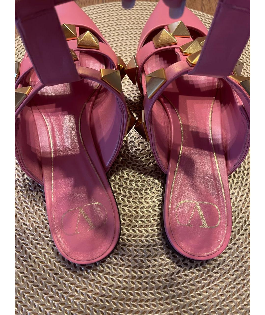 VALENTINO Розовые кожаные туфли, фото 4