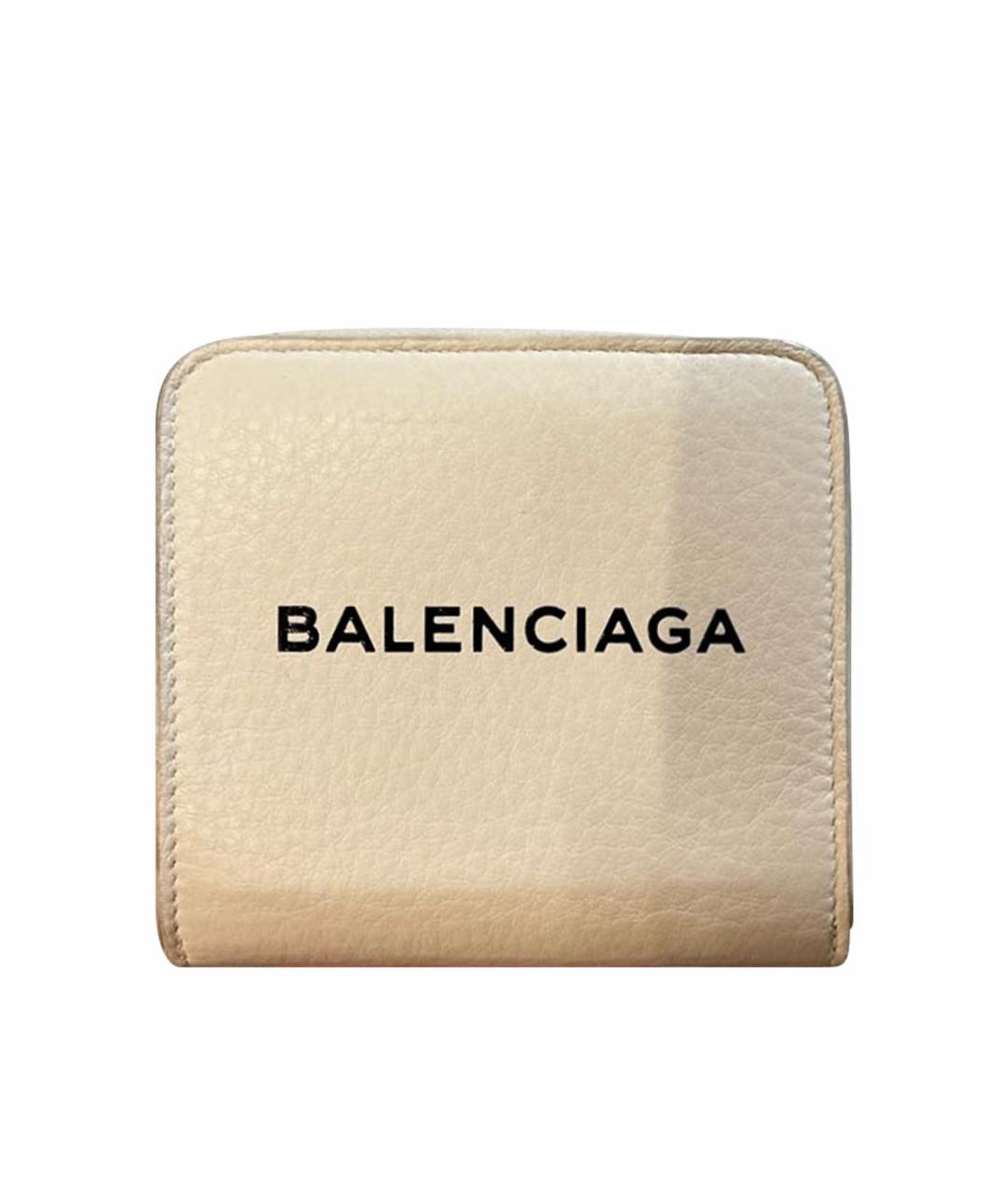 BALENCIAGA Белый кожаный кошелек, фото 1